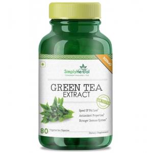 Simply herbal green tea extract vegetarian capsule